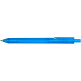 Set di blocco note con copertina morbida in plastica riciclata e penna a sfera (inchiostro blu) Niove personalizzato con logo - Pubblienne