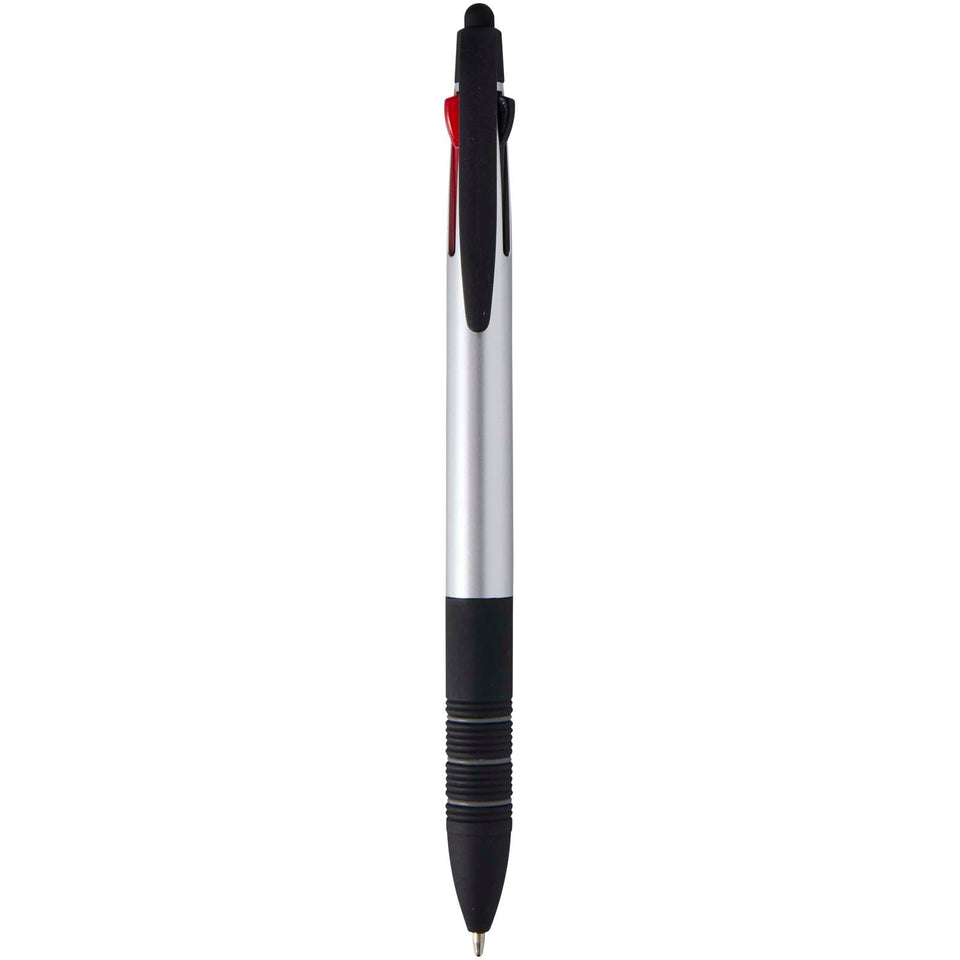Penna a sfera in materiale riciclato certificato RCS a 3 inchiostri con stilo Trine personalizzato con logo - Pubblienne