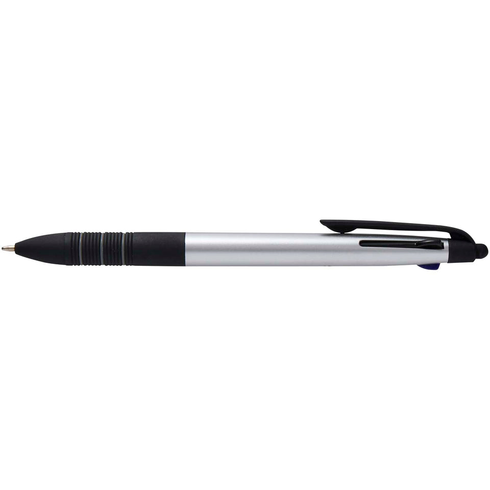 Penna a sfera in materiale riciclato certificato RCS a 3 inchiostri con stilo Trine personalizzato con logo - Pubblienne