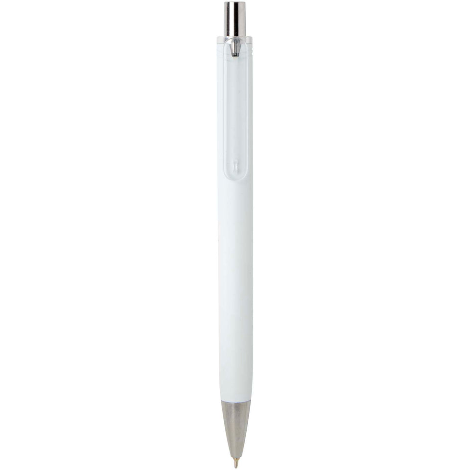 Penna a sfera in materiale riciclato certificato RCS con finitura metallica (inchiostro nero) Feld personalizzato con logo - Pubblienne