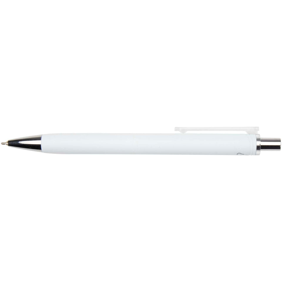 Penna a sfera in materiale riciclato certificato RCS con finitura metallica (inchiostro nero) Feld personalizzato con logo - Pubblienne