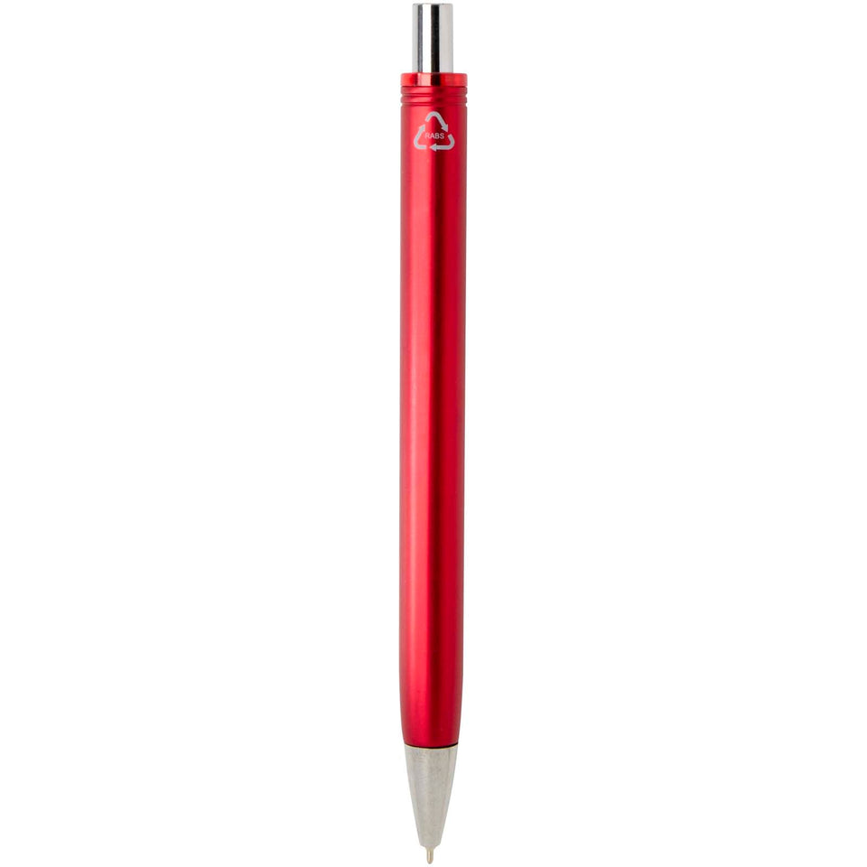 Penna a sfera in materiale riciclato certificato RCS con finitura metallica (inchiostro nero) Feld personalizzato con logo - Pubblienne