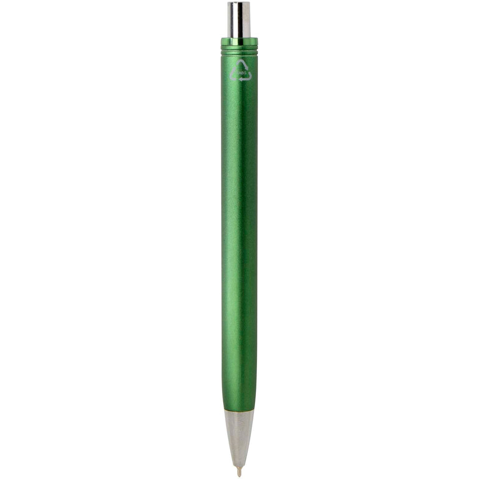 Penna a sfera in materiale riciclato certificato RCS con finitura metallica (inchiostro nero) Feld personalizzato con logo - Pubblienne