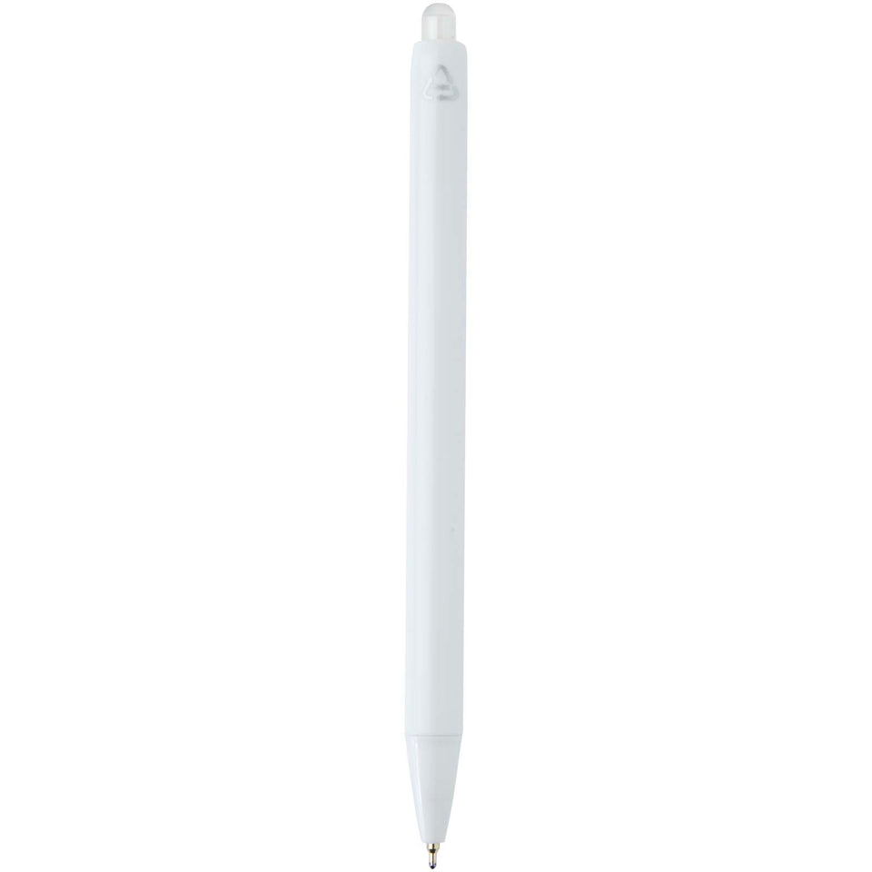 Penna a sfera a doppia iniezione in materiale riciclato certificato RCS (inchiostro blu) Glen personalizzato con logo - Pubblienne