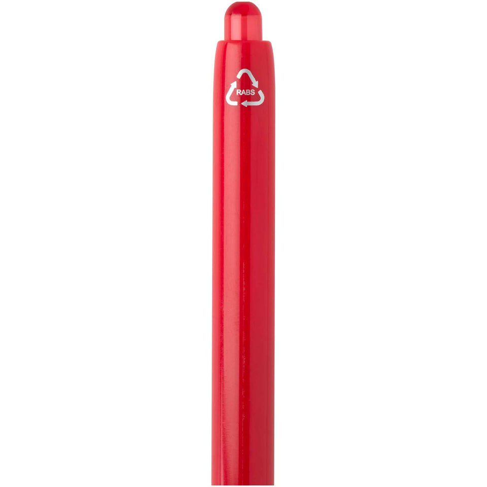 Penna a sfera a doppia iniezione in materiale riciclato certificato RCS (inchiostro blu) Glen personalizzato con logo - Pubblienne