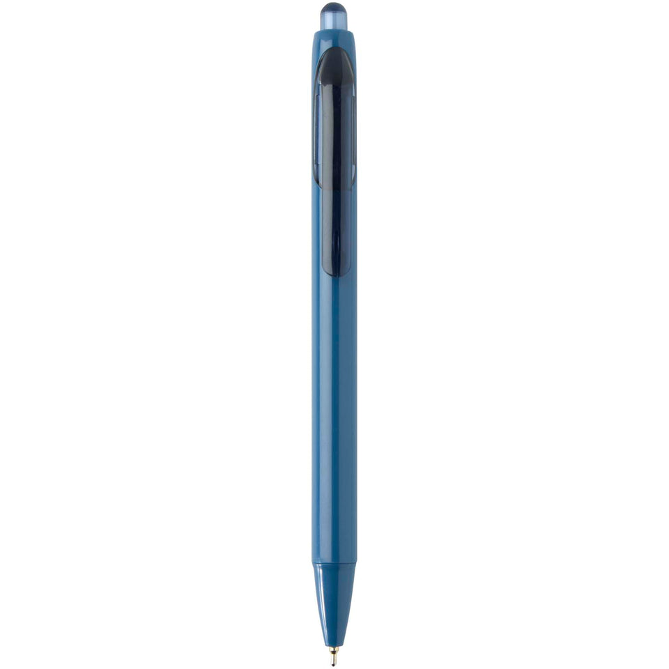 Penna a sfera a doppia iniezione in materiale riciclato certificato RCS (inchiostro blu) Glen personalizzato con logo - Pubblienne