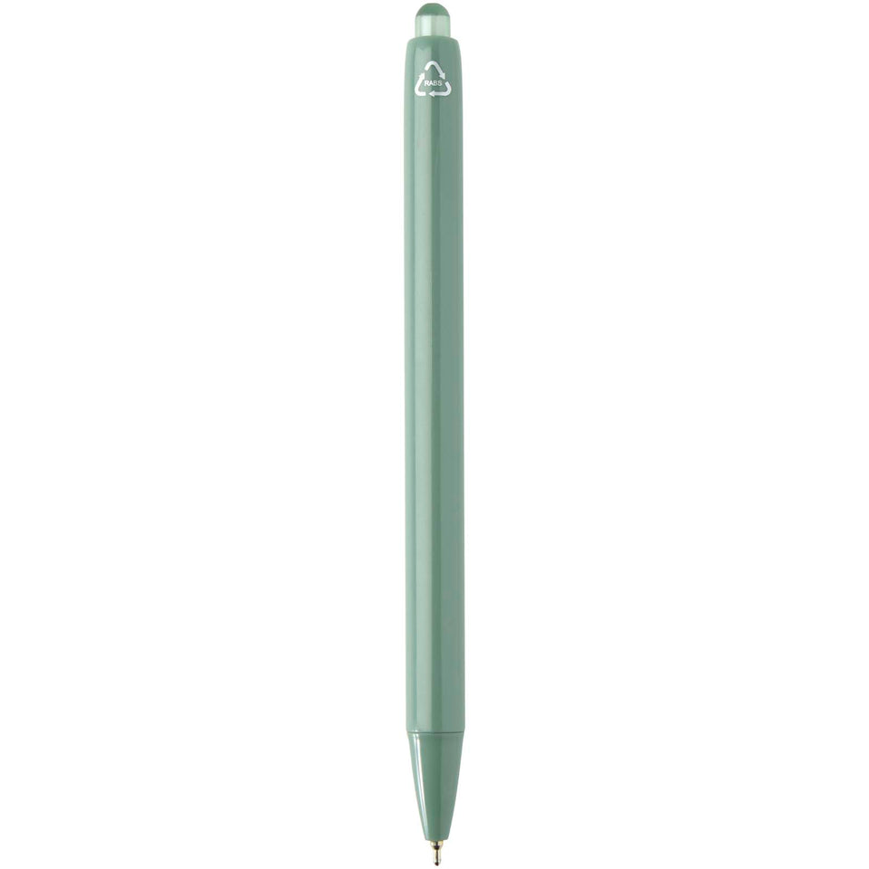 Penna a sfera a doppia iniezione in materiale riciclato certificato RCS (inchiostro blu) Glen personalizzato con logo - Pubblienne