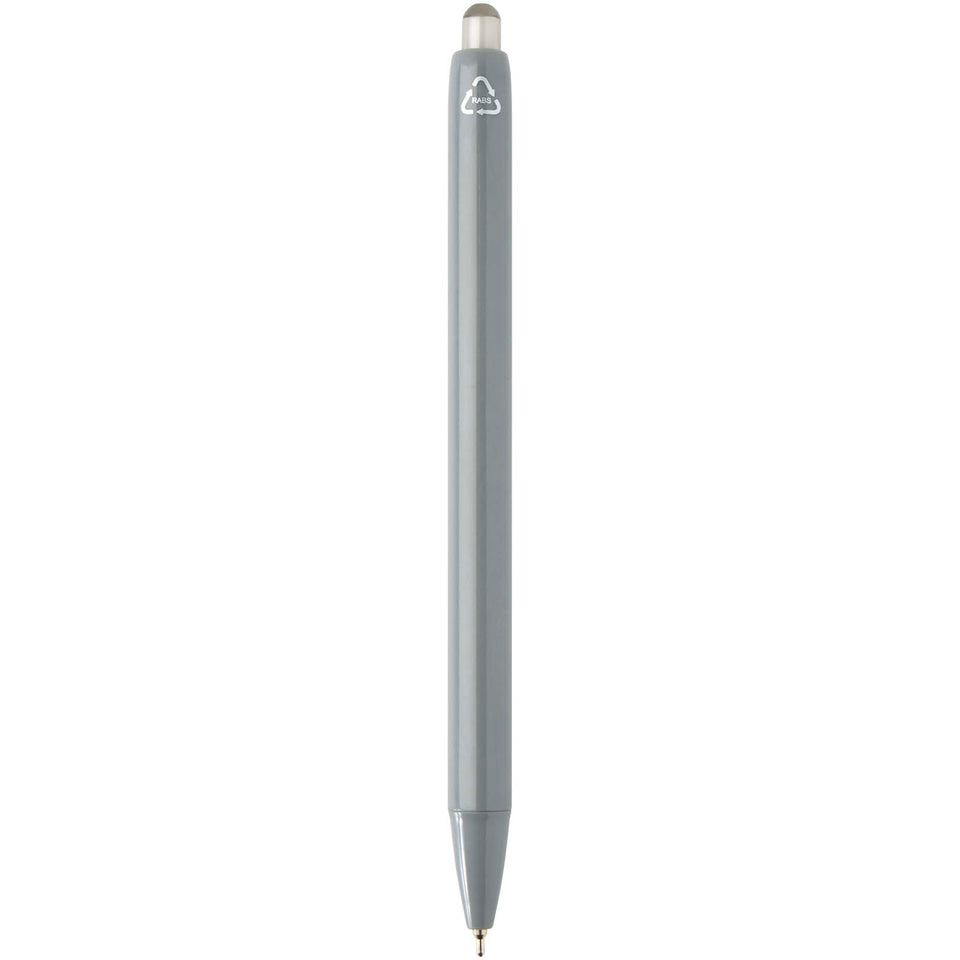 Penna a sfera a doppia iniezione in materiale riciclato certificato RCS (inchiostro blu) Glen personalizzato con logo - Pubblienne