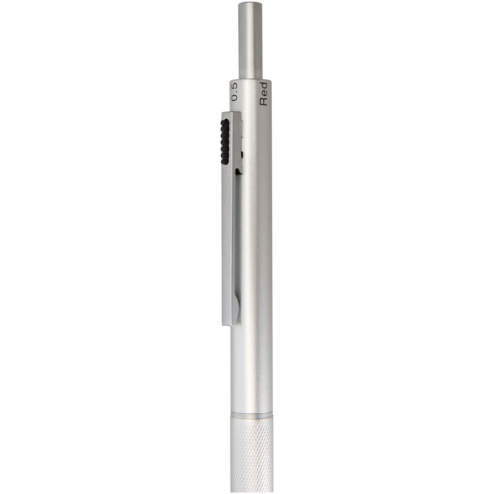 Penna a sfera 4 in 1 in acciaio inossidabile riciclato certificato RCS Tine personalizzato con logo - Pubblienne