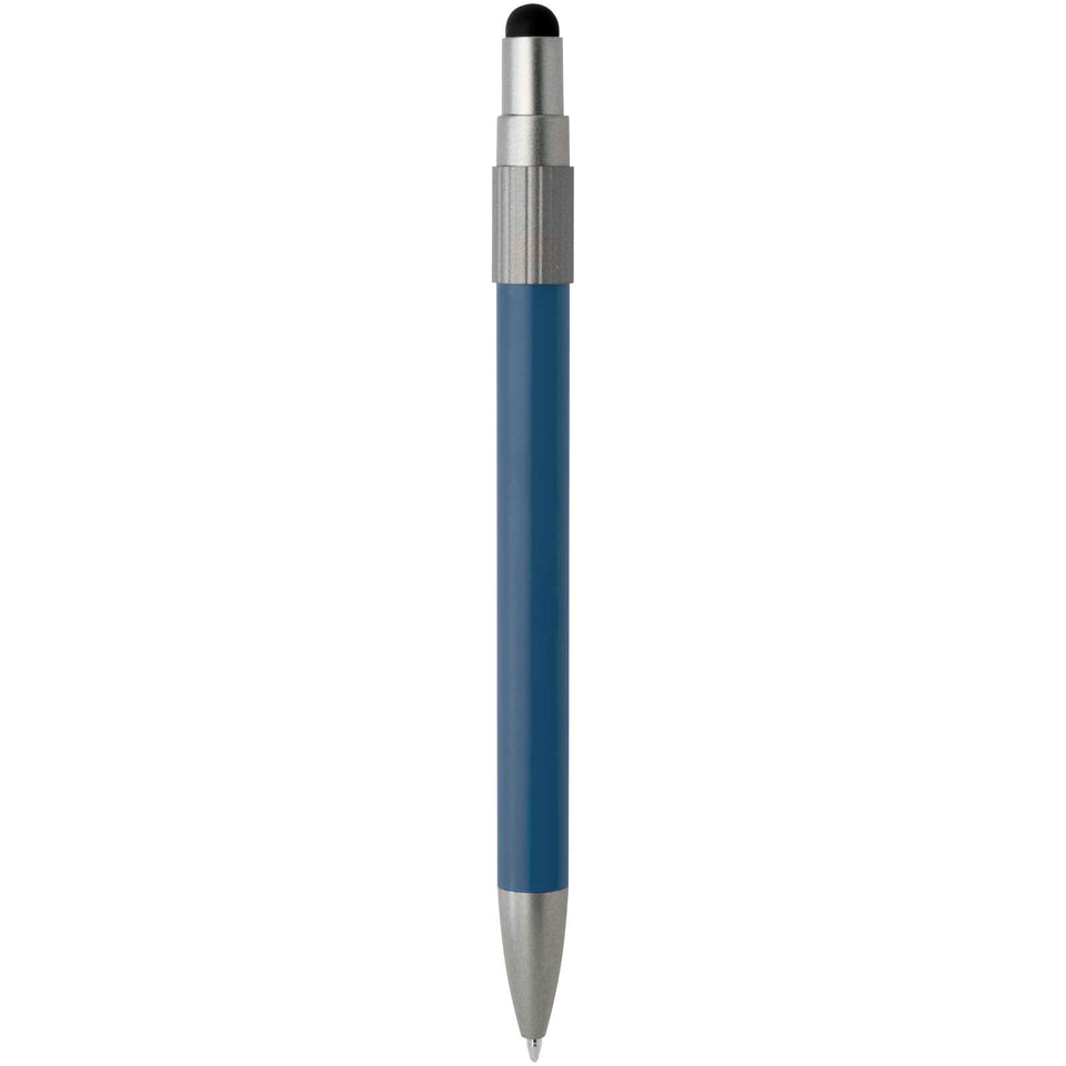 Penna a sfera in materiale riciclato certificato RCS con stilo e rotella antistress (inchiostro blu) Rill personalizzato con logo - Pubblienne