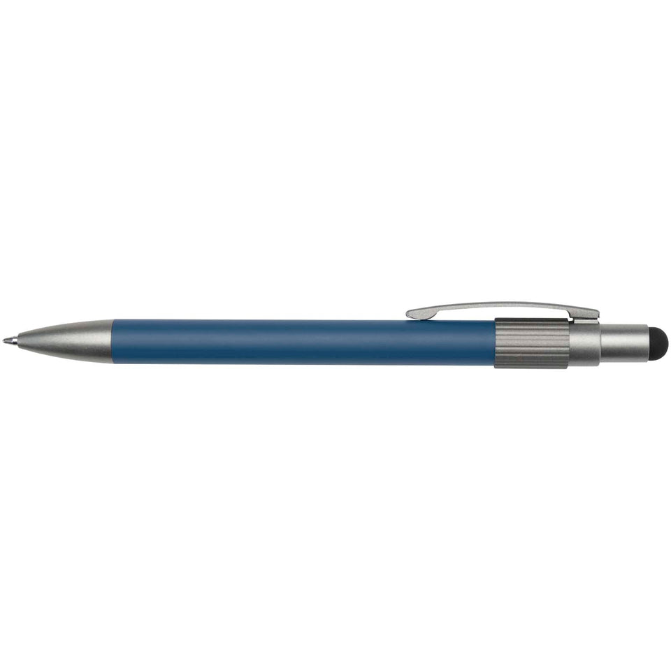 Penna a sfera in materiale riciclato certificato RCS con stilo e rotella antistress (inchiostro blu) Rill personalizzato con logo - Pubblienne