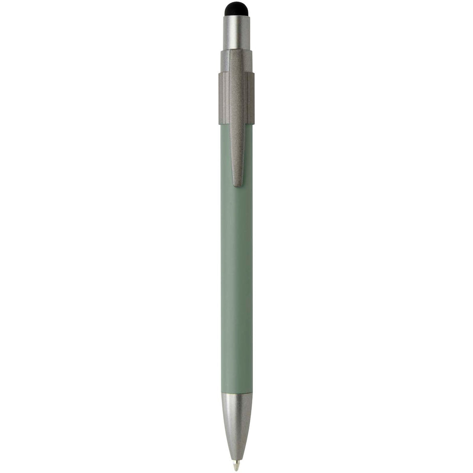 Penna a sfera in materiale riciclato certificato RCS con stilo e rotella antistress (inchiostro blu) Rill personalizzato con logo - Pubblienne
