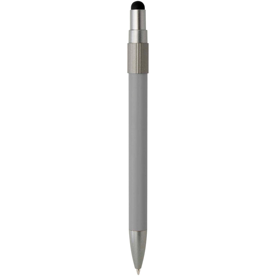 Penna a sfera in materiale riciclato certificato RCS con stilo e rotella antistress (inchiostro blu) Rill personalizzato con logo - Pubblienne