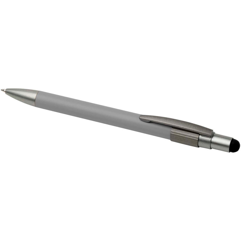 Penna a sfera in materiale riciclato certificato RCS con stilo e rotella antistress (inchiostro blu) Rill personalizzato con logo - Pubblienne