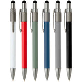 Penna a sfera in materiale riciclato certificato RCS con stilo e rotella antistress (inchiostro blu) Rill personalizzato con logo - Pubblienne