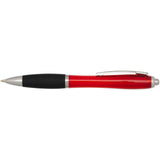 Penna a sfera in plastica riciclata certificata RCS con fusto colorato e impugnatura di colore nero (inchiostro nero) Nash personalizzato con logo - Pubblienne