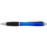 Penna a sfera in plastica riciclata certificata RCS con fusto colorato e impugnatura di colore nero (inchiostro nero) Nash personalizzato con logo - Pubblienne