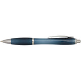Penna a sfera in plastica riciclata certificata RCS con fusto e impugnatura colorati (inchiostro blu) Nash personalizzato con logo - Pubblienne