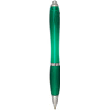 Penna a sfera in plastica riciclata certificata RCS con fusto e impugnatura colorati (inchiostro nero) Nash personalizzato con logo - Pubblienne