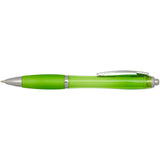 Penna a sfera in plastica riciclata certificata RCS con fusto e impugnatura colorati (inchiostro nero) Nash personalizzato con logo - Pubblienne