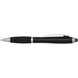 Penna a sfera con pennino in plastica riciclata RCS con fusto colorato e impugnatura di colore nero (inchiostro nero) Nash personalizzato con logo - Pubblienne