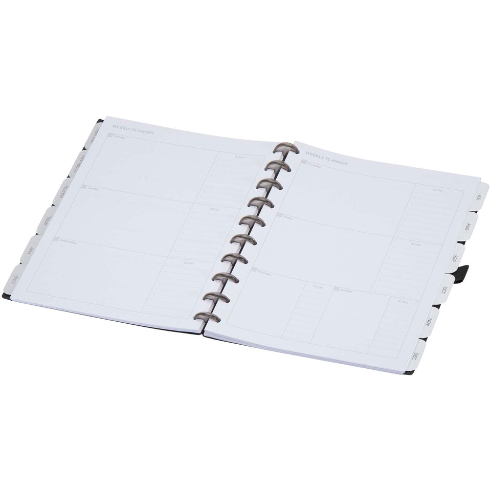 Agenda con copertina flessibile e sistema a anelli SMART personalizzato con logo - Pubblienne
