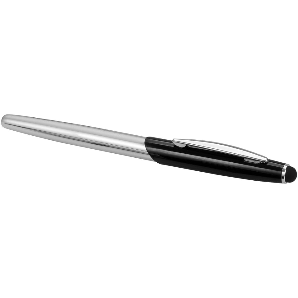 Set penna a sfera e penna roller con stylus Geneva (inchiostro blu) personalizzato con logo - Pubblienne