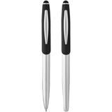 Set penna a sfera e penna roller con stylus Geneva (inchiostro blu) personalizzato con logo - Pubblienne