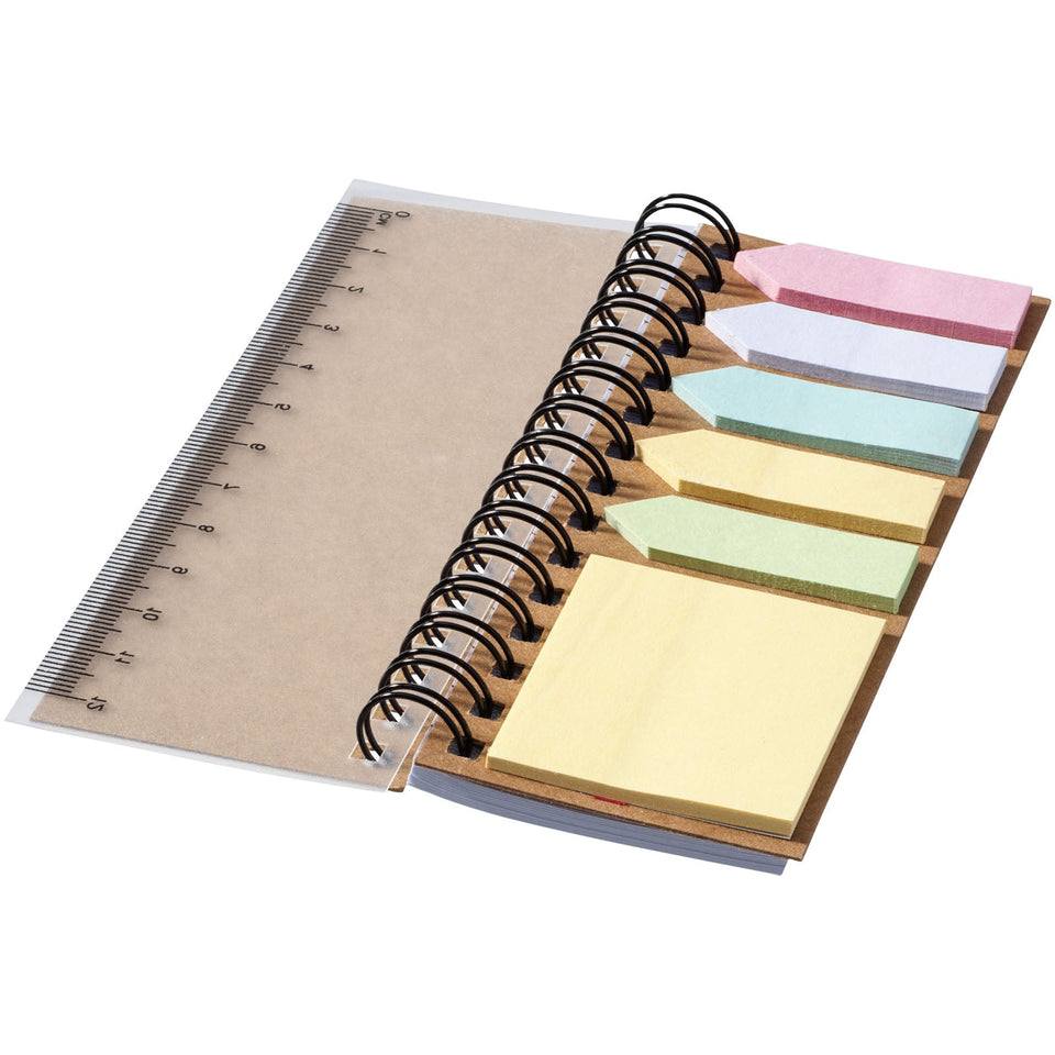 Blocco note a spirale con foglietti adesivi colorati Spinner personalizzato con logo - Pubblienne