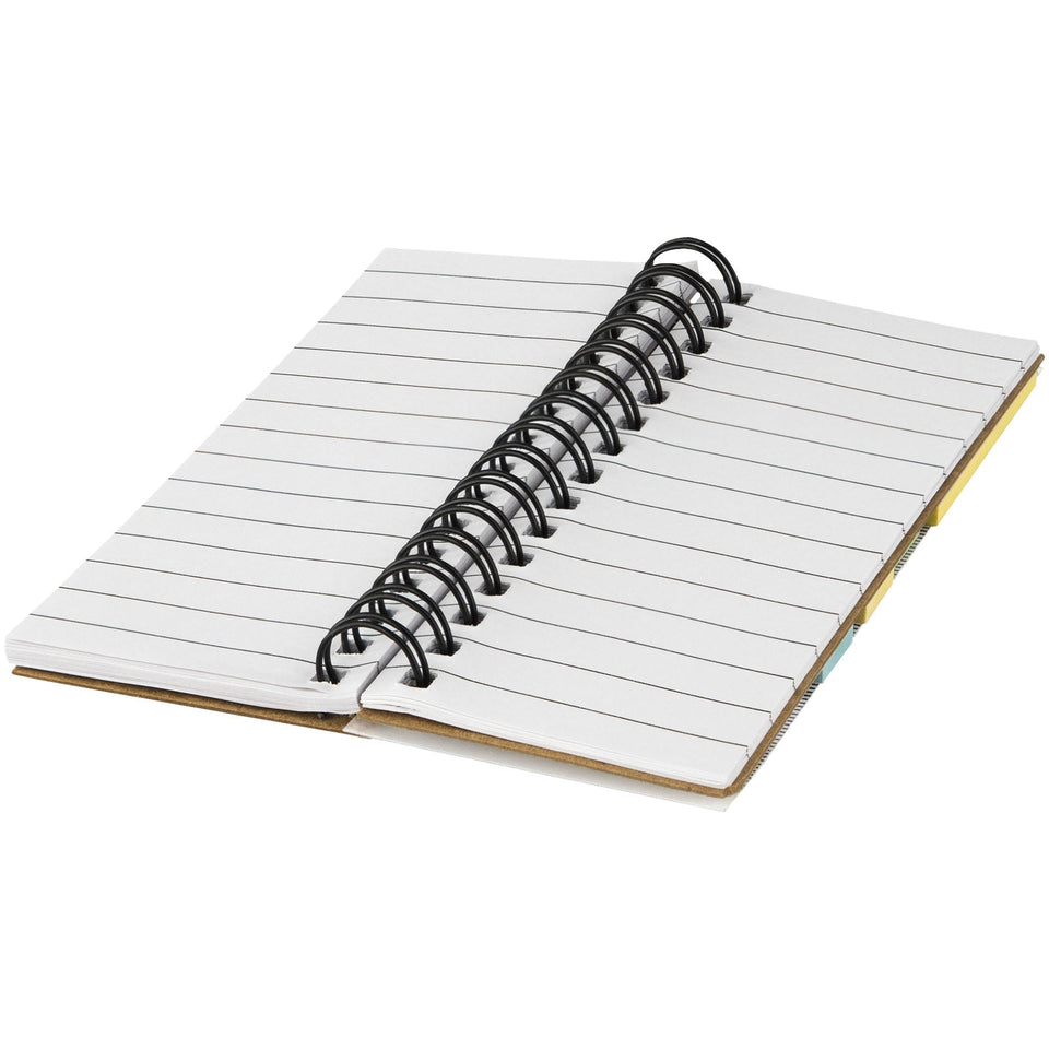 Blocco note a spirale con foglietti adesivi colorati Spinner personalizzato con logo - Pubblienne