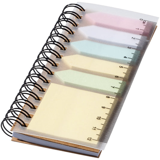 Blocco note a spirale con foglietti adesivi colorati Spinner personalizzato con logo - Pubblienne