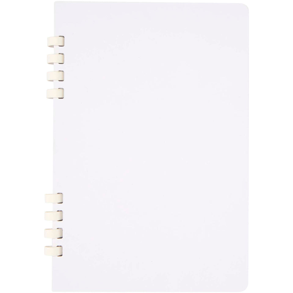 Blocco note a spirale formato A5 con copertina rigida in materiale riciclato certificato RCS Fil personalizzato con logo - Pubblienne
