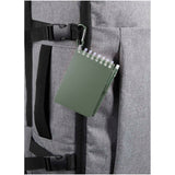 Set blocco note con copertina morbida in materiale riciclato e penna a sfera (inchiostro blu) per attività all'aperto Lig Min personalizzato con logo - Pubblienne