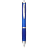 Penna a sfera con fusto e impugnatura colorati Nash (inchiostro blu) personalizzato con logo - Pubblienne