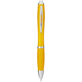 Penna a sfera con fusto e impugnatura colorati Nash (inchiostro blu) personalizzato con logo - Pubblienne