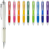 Penna a sfera con fusto e impugnatura colorati Nash (inchiostro blu) personalizzato con logo - Pubblienne