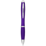 Penna a sfera con fusto e impugnatura colorati Nash (inchiostro blu) personalizzato con logo - Pubblienne