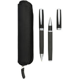 Set regalo con coppia di penne e sacchetto Carbon (inchiostro nero) personalizzato con logo - Pubblienne