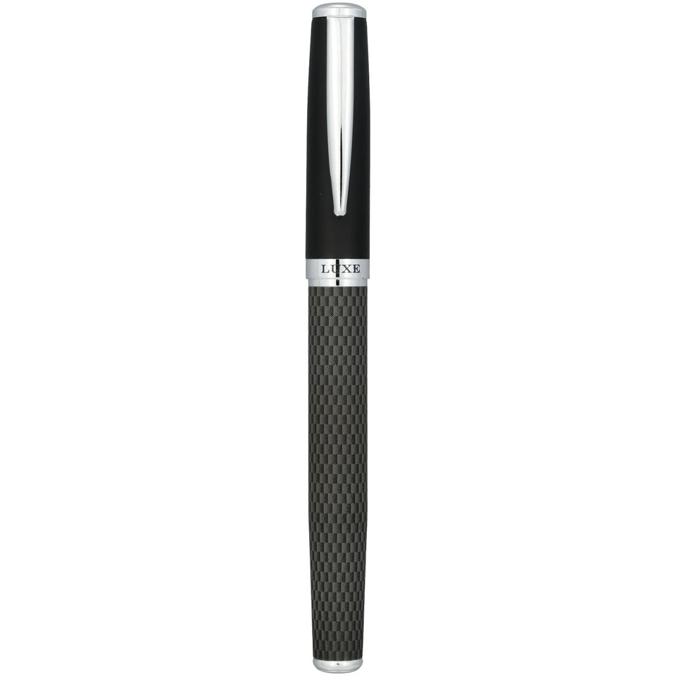 Set regalo con coppia di penne e sacchetto Carbon (inchiostro nero) personalizzato con logo - Pubblienne