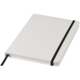 Blocco note bianco formato A5 con elastico colorato Spectrum personalizzato con logo - Pubblienne
