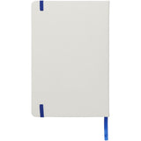 Blocco note bianco formato A5 con elastico colorato Spectrum personalizzato con logo - Pubblienne