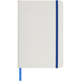 Blocco note bianco formato A5 con elastico colorato Spectrum personalizzato con logo - Pubblienne