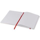Blocco note bianco formato A5 con elastico colorato Spectrum personalizzato con logo - Pubblienne