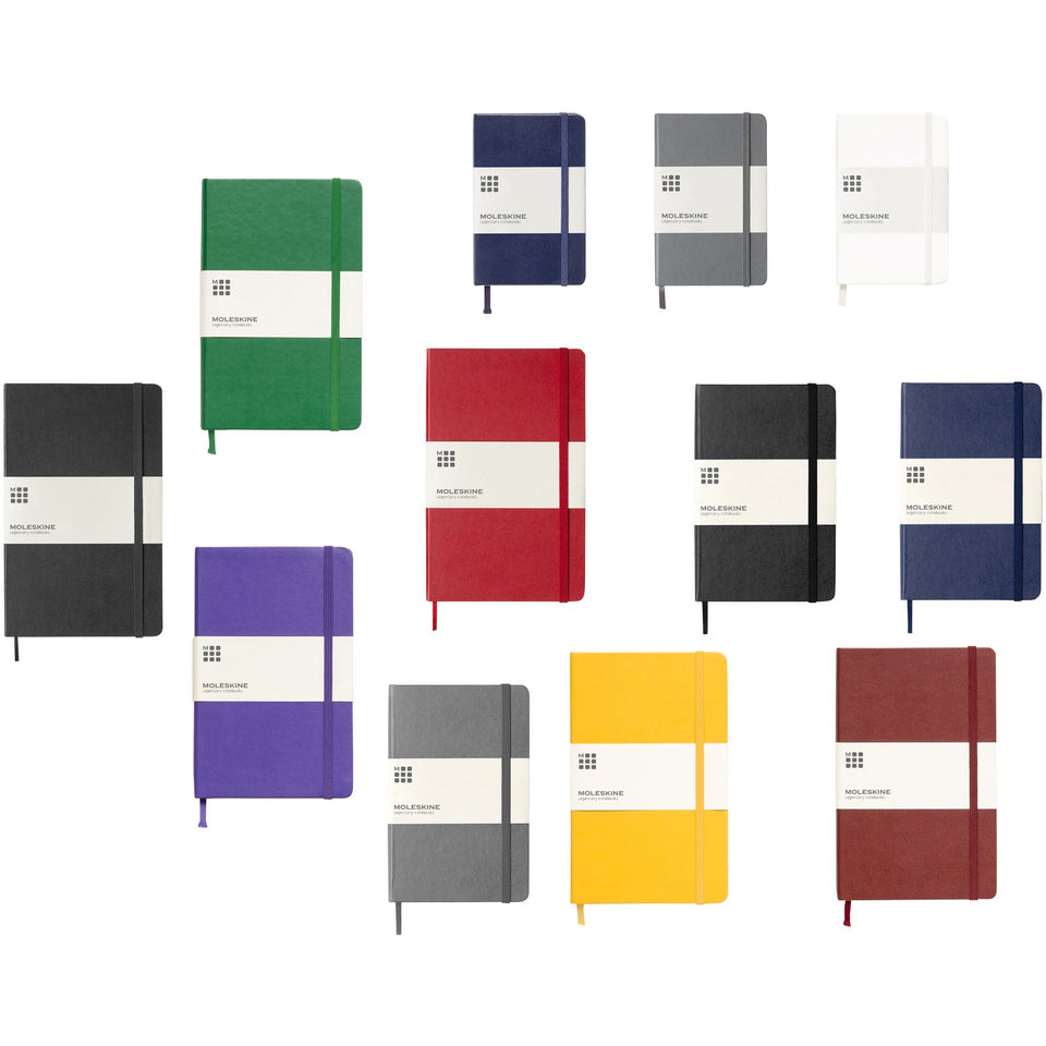 Blocco note con copertina rigida - a righe Moleskine Classic L personalizzato con logo - Pubblienne
