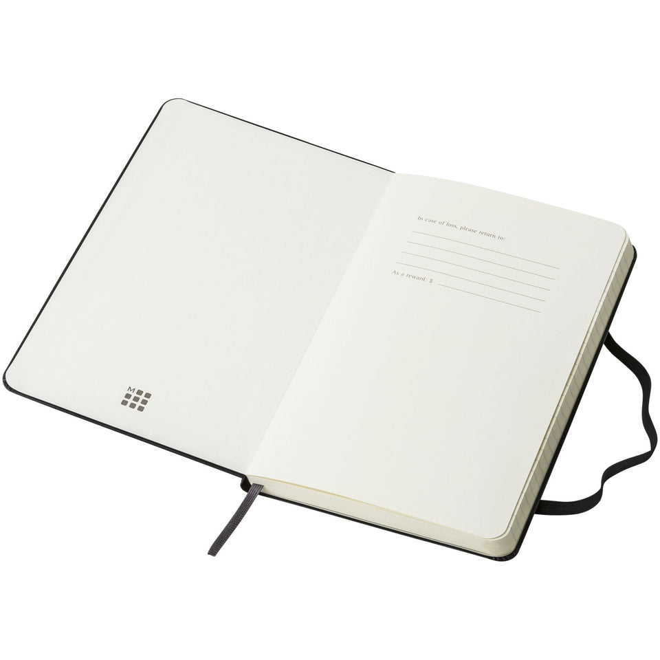 Blocco note con copertina rigida - a righe Moleskine Classic M personalizzato con logo - Pubblienne