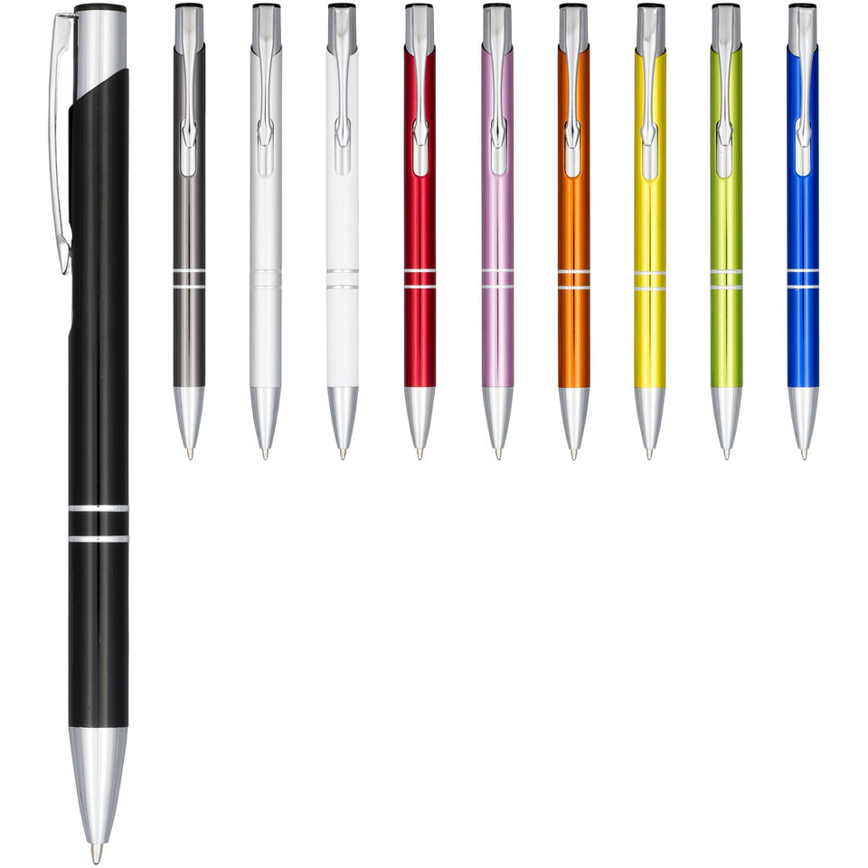 Penna a sfera anodizzata Moneta (inchiostro blu) personalizzato con logo - Pubblienne