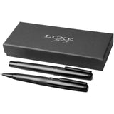 Set regalo con coppia di penne Gloss (inchiostro nero) personalizzato con logo - Pubblienne