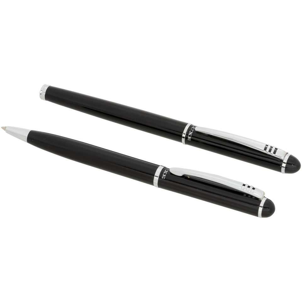 Set regalo con coppia di penne Andante (inchiostro nero) personalizzato con logo - Pubblienne