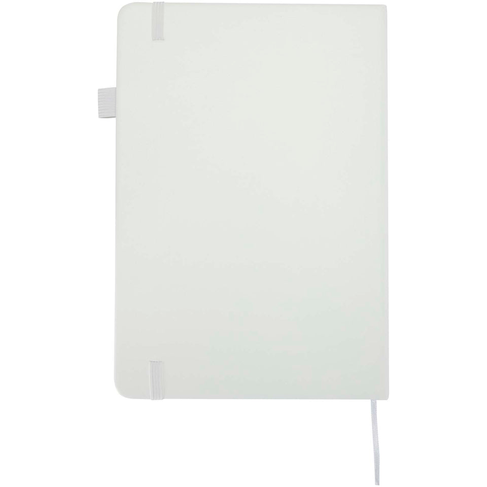 Taccuino A5 con copertina rigida in plastica riciclata Liss personalizzato con logo - Pubblienne
