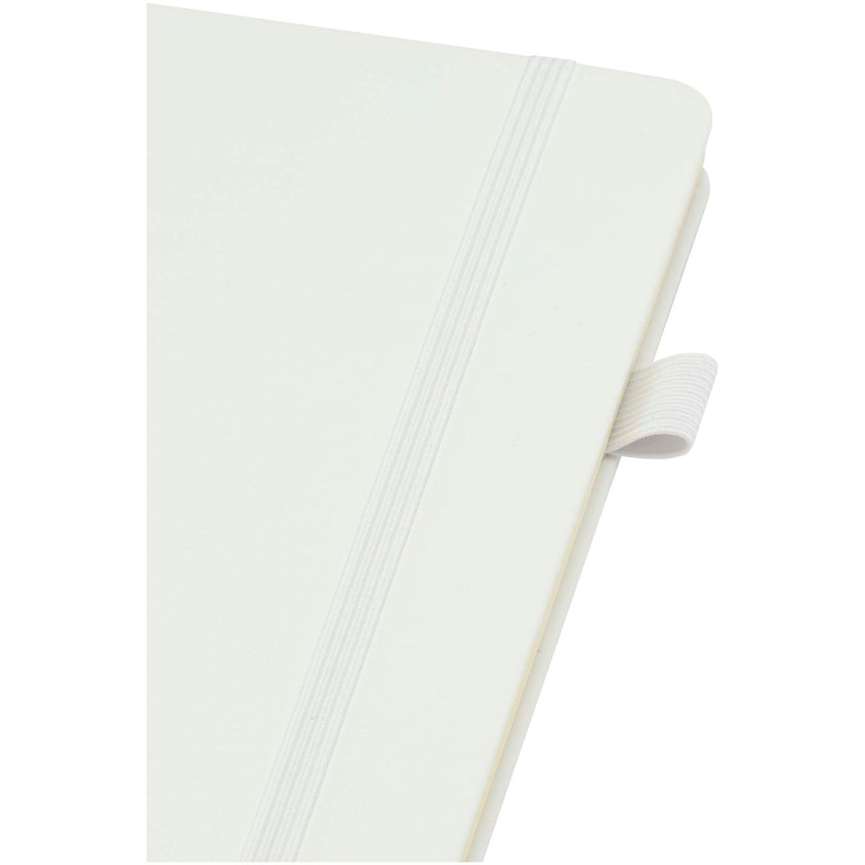 Taccuino A5 con copertina rigida in plastica riciclata Liss personalizzato con logo - Pubblienne